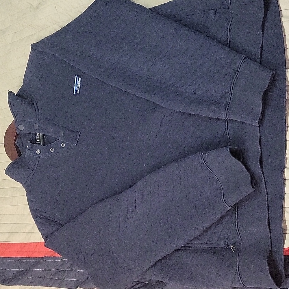LL Bean Quarter Snap Up Sweatshirt Quilted